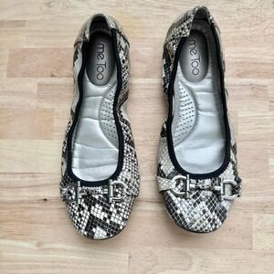 Y2K faux snake skin ballet flat size 7.5